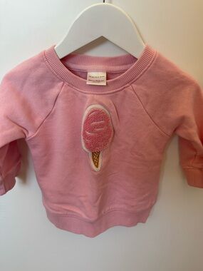Hannah Anderson Pink Ice Cream Appliqué Sweatshirt - Kids